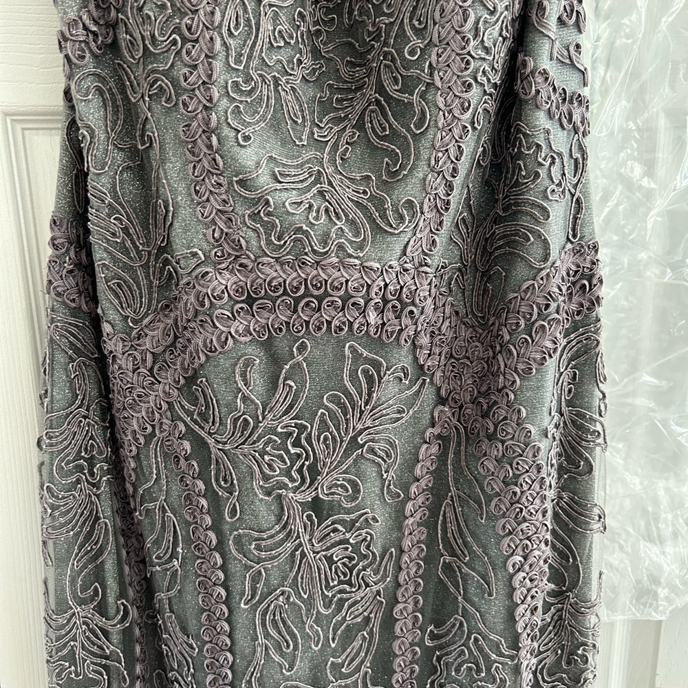 Cameron Blake size 16W  smoke grey MOB wedding formal dress